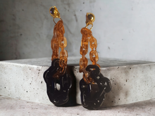 Load image into Gallery viewer, Handmade chunky chain clip on earrings
