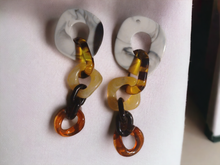 Load image into Gallery viewer, Handmade chunky acrylic earrings
