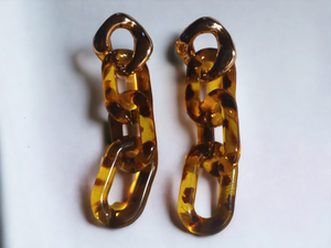 Handmade chunky acrylic earrings