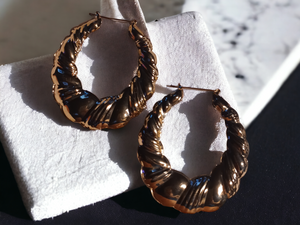 Classic Bamboo Hoop Earrings