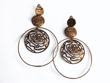 Load image into Gallery viewer, Handmade Abstract boho clip on hoops
