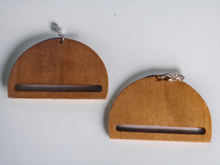 Load image into Gallery viewer, Minimalist Geometric wood Earrings
