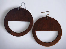 Load image into Gallery viewer, Minimalist Geometric wood Earrings
