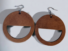 Load image into Gallery viewer, Minimalist Geometric wood Earrings
