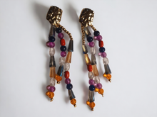 Load image into Gallery viewer, Handmade long festival bead earrings
