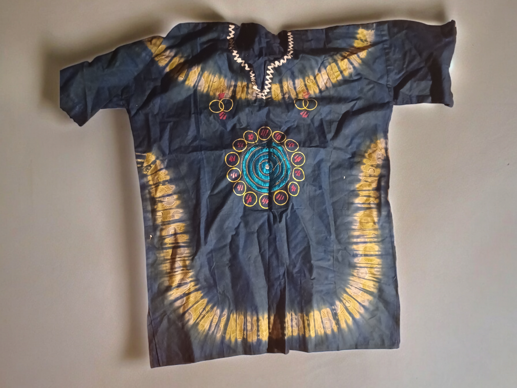 Mens handmade african batik dashiki M-l