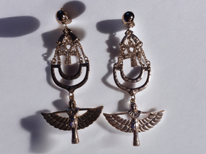 Handmade Egyptian themed Clip on earrings