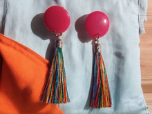 Load image into Gallery viewer, Clip on festival tassel earrings
