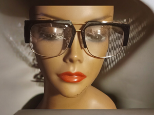 Vintage Style Mock Cazal Clear Lense Glasses