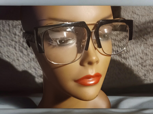 Vintage Style Mock Cazal Clear Lense Glasses