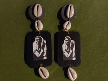 Load image into Gallery viewer, Fela Kuti Tribute Large Wooden Dangle Pop Art Earrings
