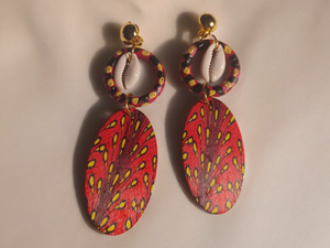 Ankara fabric print clip ons