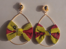 Load image into Gallery viewer, Ankara fabric clip on hoops
