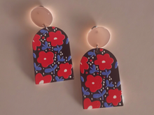 Load image into Gallery viewer, Small acrylic pop art clip on earrings
