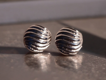 Load image into Gallery viewer, Chunky vintage style ball stud clip on earrings
