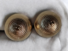 Load image into Gallery viewer, Extra Large Chunky gold Metal Half Ball Earrings
