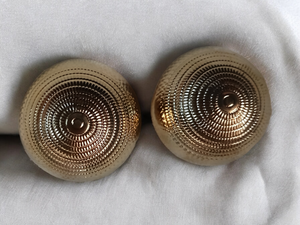 Extra Large Chunky gold Metal Half Ball Earrings