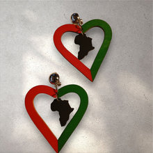 Load image into Gallery viewer, Rbg heart clip on earrings
