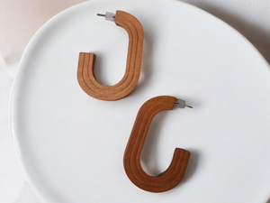 Minimalist wooden hoops Classic style