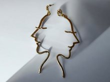 Load image into Gallery viewer, Abstract face Earrings
