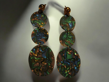 Load image into Gallery viewer, Handmade Abstract acrylic clip on earrings
