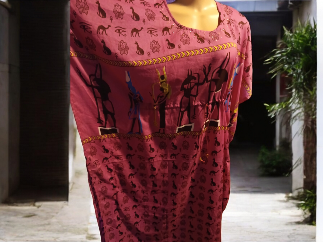 Beautiful Egyptian Themed Kaftan Free Size