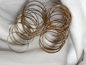 Set of 30 Chunky gold Bangles