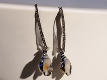 Load image into Gallery viewer, Glam boho rhinestone and shell earrings
