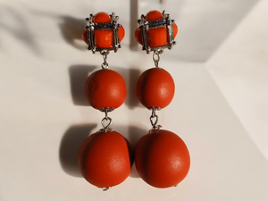 Chunky ball bead earrings