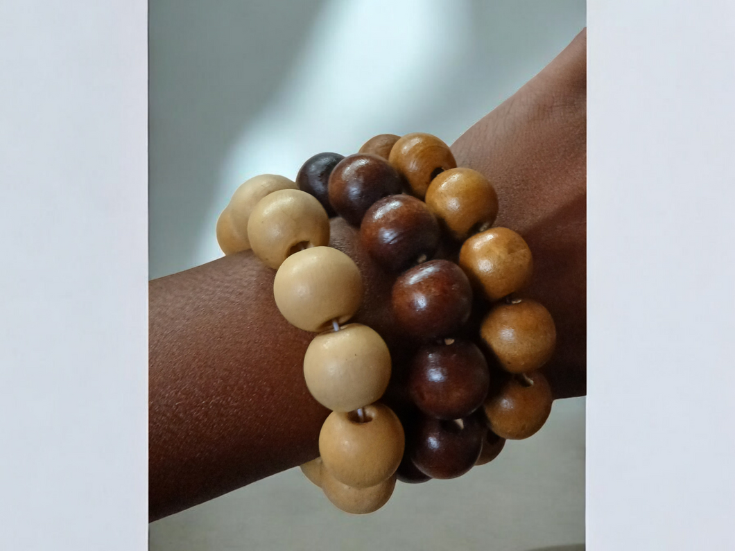 Vintage chunky bead bracelet set of 3