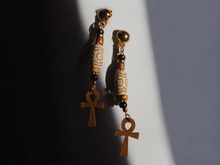 Load image into Gallery viewer, Handmade afrocentric charm clip on earrings
