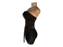 Load image into Gallery viewer, Rare black spandex BEBE mini dress XS
