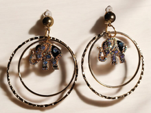 Load image into Gallery viewer, Rhinestone Lucky African Elephant Clip On Earrings
