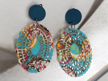 Load image into Gallery viewer, Handmade abstract boho clip on earrings
