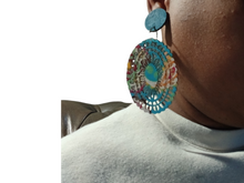 Load image into Gallery viewer, Handmade abstract boho clip on earrings
