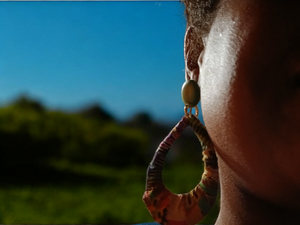 Handmade ankara kente clip on hoops