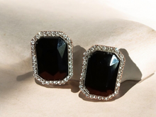 Load image into Gallery viewer, Vintage chunky rhinestone clip on studs
