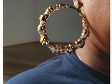 Load image into Gallery viewer, Extra large Classic clip on Bamboo Hoops
