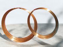 Load image into Gallery viewer, Rare Giant gold wire hoops 6 inch
