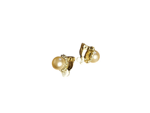 Beautiful Faux Pearl Stud Clip On Earrings