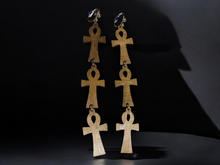 Load image into Gallery viewer, Handmade Ankh Clip On Earrings
