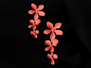 Minimalist matte flower earrings