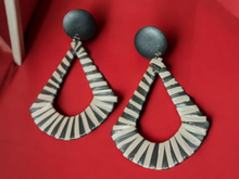 Load image into Gallery viewer, Handmade abstract boho clip on earrings
