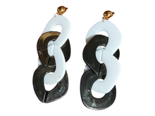 Load image into Gallery viewer, Chunky giant Acrylic Chain Hoop Clip on Earrings
