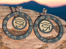 Load image into Gallery viewer, Clip on eye of horus earrings
