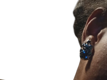 Load image into Gallery viewer, Chunky rhinestone stud cluster clip on earrings
