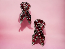 Load image into Gallery viewer, Pink ribbon clip on studs Kargo Fresh
