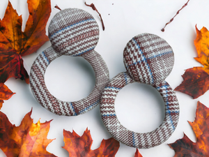 Plaid Mini Hoop Earrings Kargo Fresh