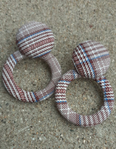 Plaid Mini Hoop Earrings Kargo Fresh