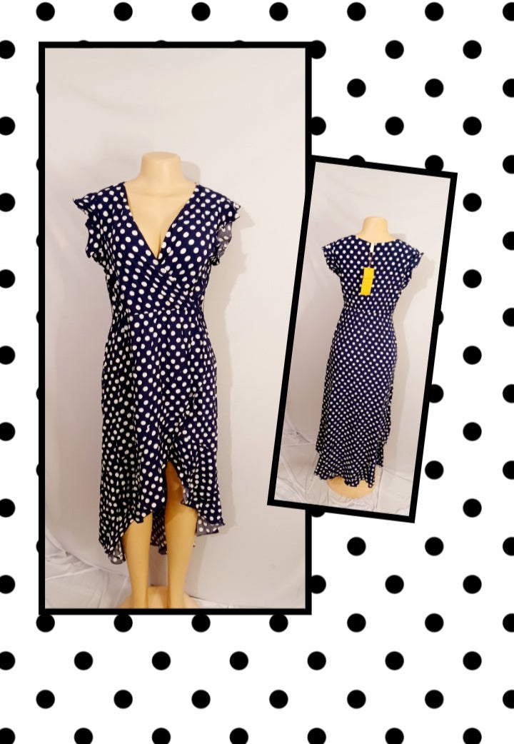 Polka Dot Midi Dress M Kargo Fresh